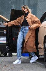 HAILEY BIEBER Arrives at a Studio in Studio City 06/29/2020