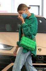 HAILEY BIEBER Arrives at Dermatologist Office in Beverly Hills 06/18/2020