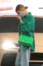 HAILEY BIEBER Arrives at Dermatologist Office in Beverly Hills 06/18/2020