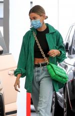 HAILEY BIEBER Arrives at Dermatologist Office in Beverly Hills 06/18/2020