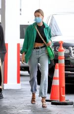 HAILEY BIEBER Arrives at Dermatologist Office in Beverly Hills 06/18/2020