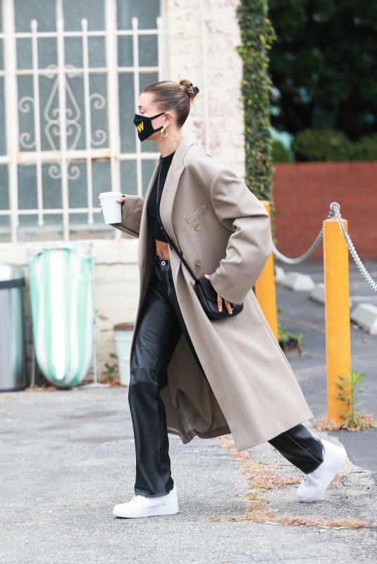 HAILEY BIEBER at Blue Bottle Cafe in Beverly Hills 06/28/2020