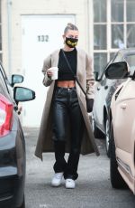 HAILEY BIEBER at Blue Bottle Cafe in Beverly Hills 06/28/2020