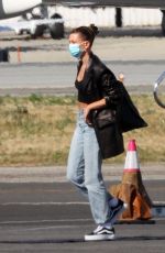 HAILEY BIEBER at Van Nuys Airport in Los Angeles 06/27/2020