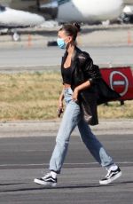 HAILEY BIEBER at Van Nuys Airport in Los Angeles 06/27/2020