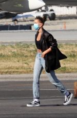 HAILEY BIEBER at Van Nuys Airport in Los Angeles 06/27/2020