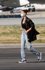 HAILEY BIEBER at Van Nuys Airport in Los Angeles 06/27/2020
