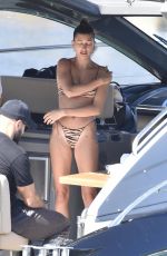 HAILEY BIEBER in Bikini at a Yacht in Italy 06/23/2020