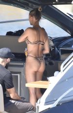 HAILEY BIEBER in Bikini at a Yacht in Italy 06/23/2020