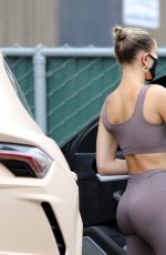 HAILEY BIEBER in Tights Out in Los Angeles 06/20/2020