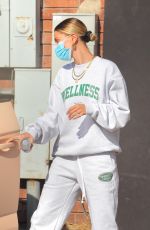 HAILEY BIEBER Leaves Beachwood Studios in West Hollywood 06/29/2020