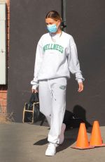 HAILEY BIEBER Leaves Beachwood Studios in West Hollywood 06/29/2020