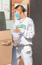 HAILEY BIEBER Leaves Beachwood Studios in West Hollywood 06/29/2020