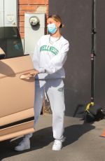 HAILEY BIEBER Leaves Beachwood Studios in West Hollywood 06/29/2020