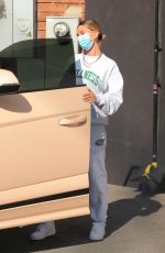 HAILEY BIEBER Leaves Beachwood Studios in West Hollywood 06/29/2020