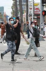 HALSEY and Yungblud at Black Lives Matter Protest in Los Angeles 06/02/2020