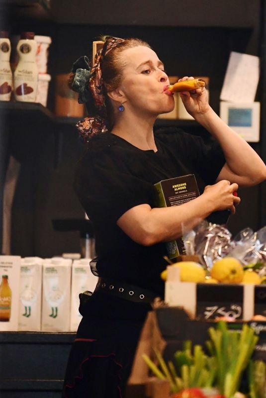 HELENA BONHAM CARTER at a Juice Shop in London 06/21/2020