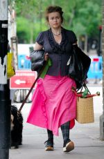HELENA BONHAM CARTER Out with Her Dog in London 06/08/2020