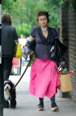 HELENA BONHAM CARTER Out with Her Dog in London 06/08/2020