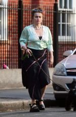 HELENA BONHAM CARTER Out with Her Dog in London 06/17/2020