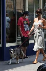 HELENA CHRISTENSEN Out with Her Dog in New York 06/14/2020