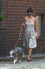 HELENA CHRISTENSEN Out with Her Dog in New York 06/14/2020