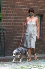 HELENA CHRISTENSEN Out with Her Dog in New York 06/14/2020