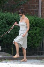 HELENA CHRISTENSEN Out with Her Dog in New York 06/14/2020