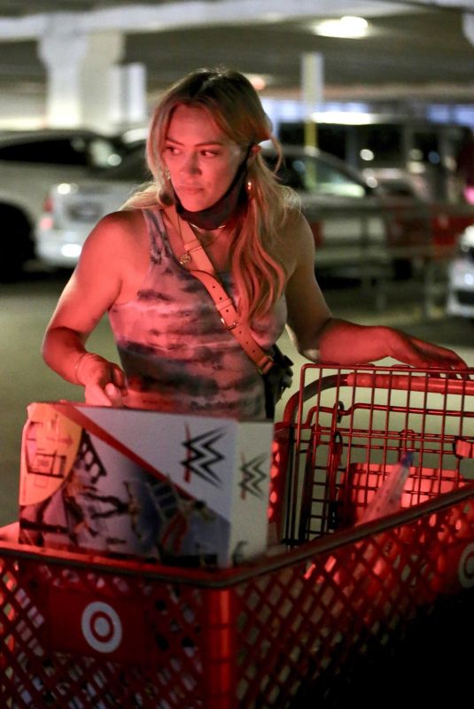 HILARY DUFF Shopping at Target in Los Angeles 06/21/2020