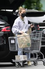HILARY DUFF Wearing a Mask at Whole Foods in Los Angeles 06/16/2020