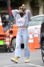 HILARY DUFF Wearing a Mask at Whole Foods in Los Angeles 06/16/2020