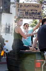IRELAND BALDWIN at Black Lives Matter Protest in Los Angeles 06/07/2020