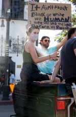 IRELAND BALDWIN at Black Lives Matter Protest in Los Angeles 06/07/2020