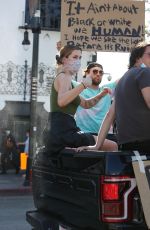 IRELAND BALDWIN at Black Lives Matter Protest in Los Angeles 06/07/2020