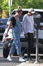 IRELAND BALDWIN in Denim Overalls Out in West Hollywood 06/20/2020