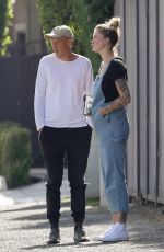 IRELAND BALDWIN in Denim Overalls Out in West Hollywood 06/20/2020