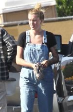 IRELAND BALDWIN in Denim Overalls Out in West Hollywood 06/20/2020