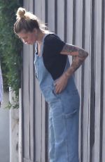 IRELAND BALDWIN in Denim Overalls Out in West Hollywood 06/20/2020