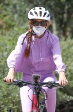 ISLA FISHER on Her Daily Bike Routine in Los Angeles 06/29/2020