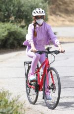 ISLA FISHER on Her Daily Bike Routine in Los Angeles 06/29/2020