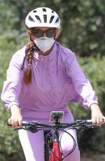 ISLA FISHER on Her Daily Bike Routine in Los Angeles 06/29/2020