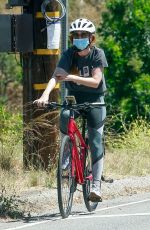 ISLA FISHER Riding Ber Bike Out in Los Angeles 06/07/2020