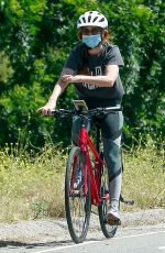 ISLA FISHER Riding Ber Bike Out in Los Angeles 06/07/2020