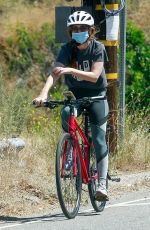 ISLA FISHER Riding Ber Bike Out in Los Angeles 06/07/2020