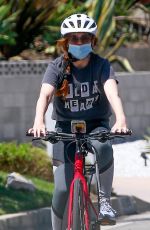 ISLA FISHER Riding Ber Bike Out in Los Angeles 06/07/2020