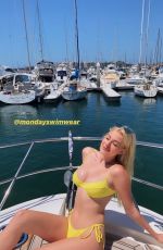 JACKIE R. JACOBSON in a Yellow Bikini at a Boat - Instagram Photos 06/14/2020