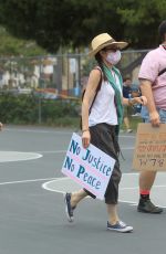 JAIME MURRAY at Black Lives Rally in West Hollywood 06/06/2020