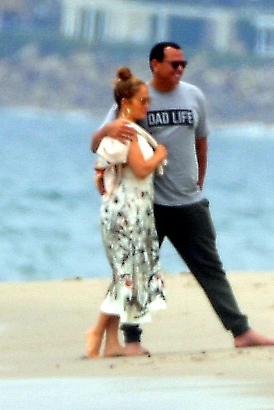 JENNIFER LOPEZ and Alex Rodriguez at a Beach in Malibu 06/21/2020