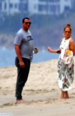 JENNIFER LOPEZ and Alex Rodriguez at a Beach in Malibu 06/21/2020