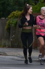 JESS IMPIAZZI Out Jogging with Her Mum in Surrey 06/16/2020